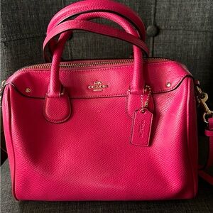 Gorgeous Hot Pink Coach Rowan Sachel